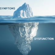 Iceberg analogy showing that pain may represent only part of an underlying problem